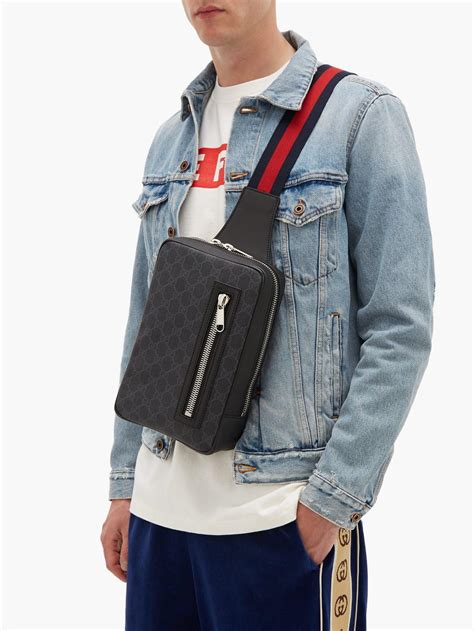 men's crossbody bag gucci|gucci shoulder bag men's black.